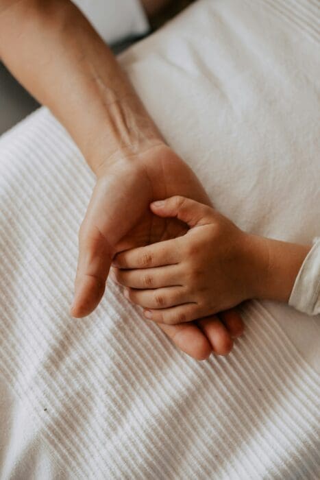 Hands Mother Son