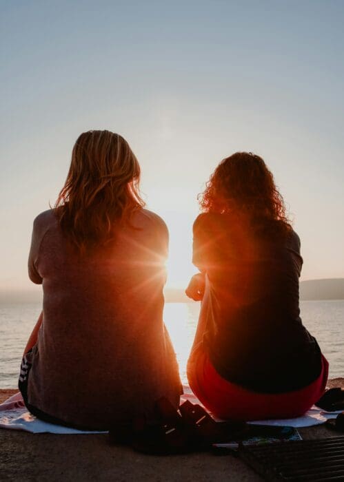 Friend Sitting Women