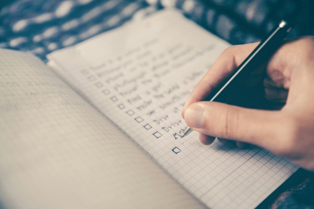 Checklist List Writing Notebook