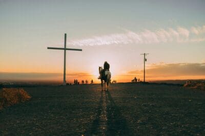Cowboy Horse Cross Christianity