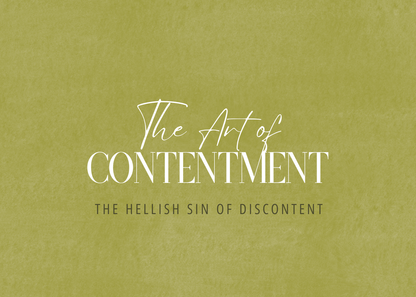 Learning to be contentment in the Bible