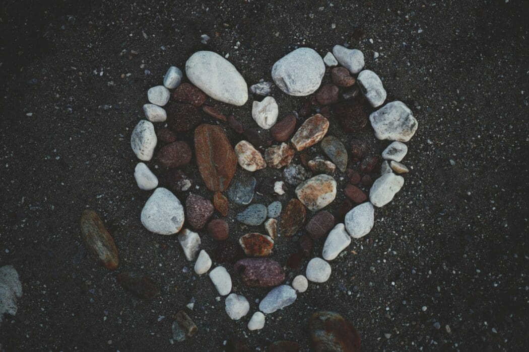 Stones Heart Beach Art