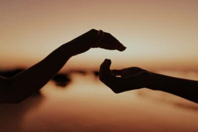 Hands Hand Holding Sunset couple