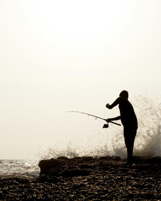 Person Fishing Silhouette Boat Fisherman