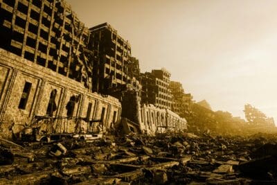 Destruction Building Deserted Apocalypse