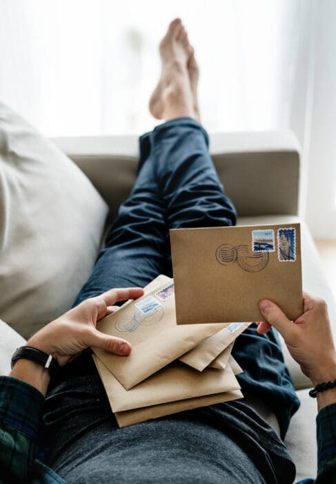 Post cards mail letters