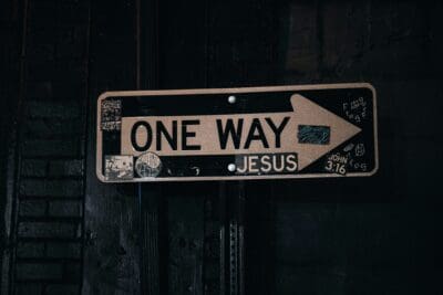 One Way Sign Jesus Christ Salvation Christian Faith