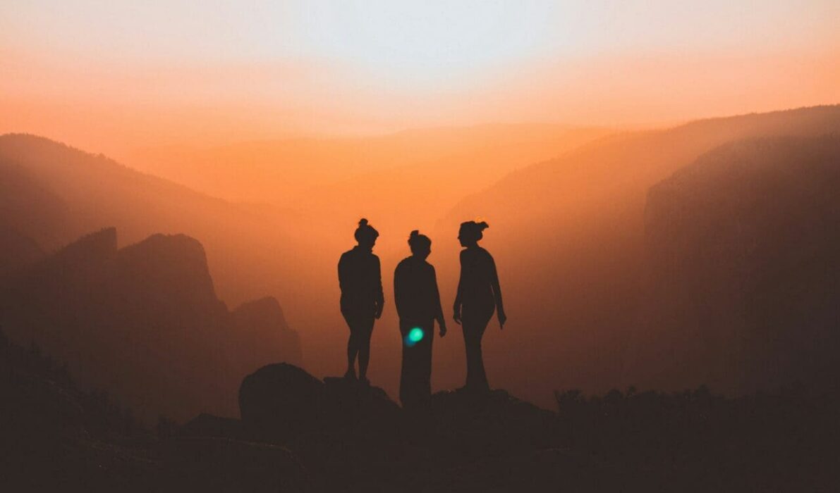 People Silhouettes Sunrise