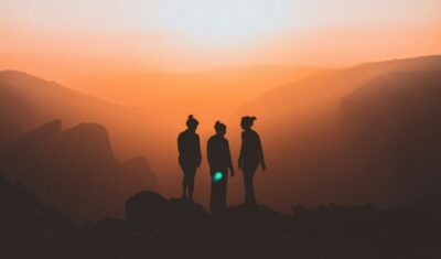 People Silhouettes Sunrise