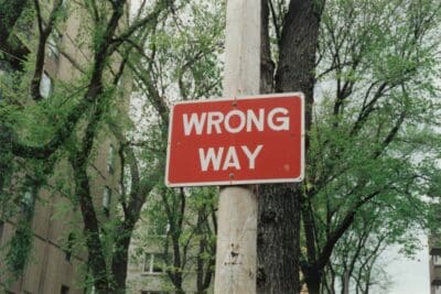 Wrong Way Sign