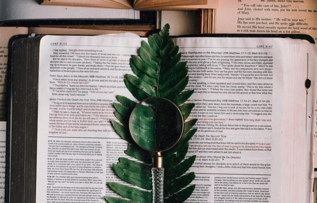 Magnifying Glass on Bible