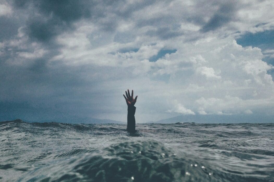 Struggling Hand in Water