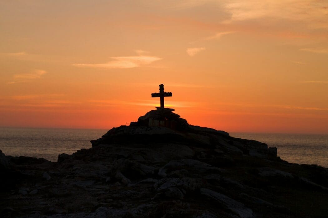 Sunset on a hill
