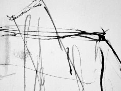 Tangled, crossing charcoal lines on paper, picturing how sin entangles every one of us together.